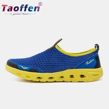 Taoffen мужской уличный спортивный Женская прогулочная обувь пары слипоны удобные дышащие кроссовки Женская Мужская обувь Размер 36-45