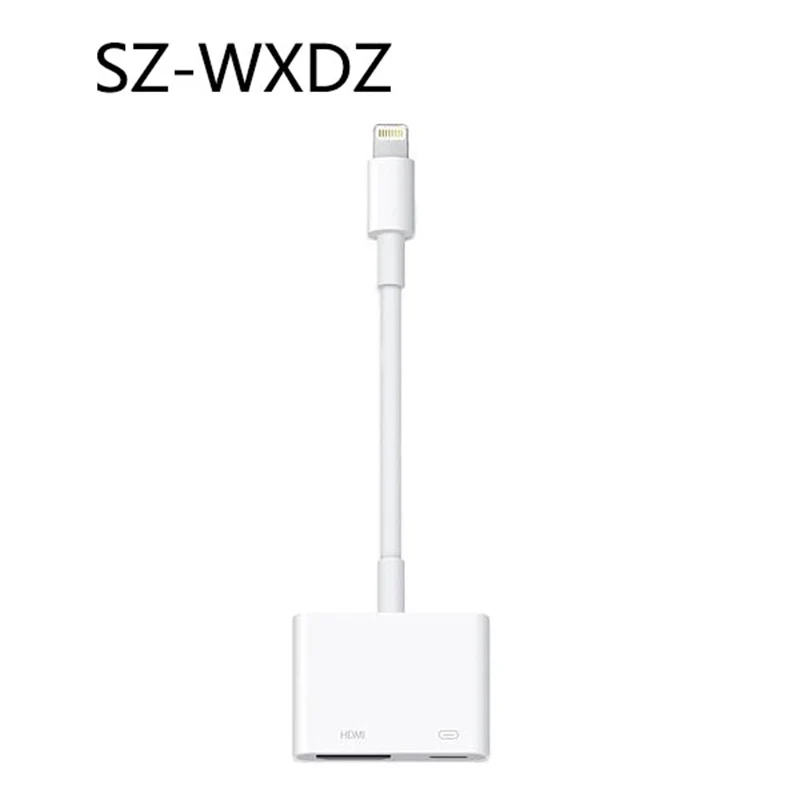 

SZ-WXDZ for Lighting Digital AV HDMI Cable Converter 1080P Lightning adapter to hdmi for iphone5/6/6s/7/7P/8/8p/Ipad Air/Ipod