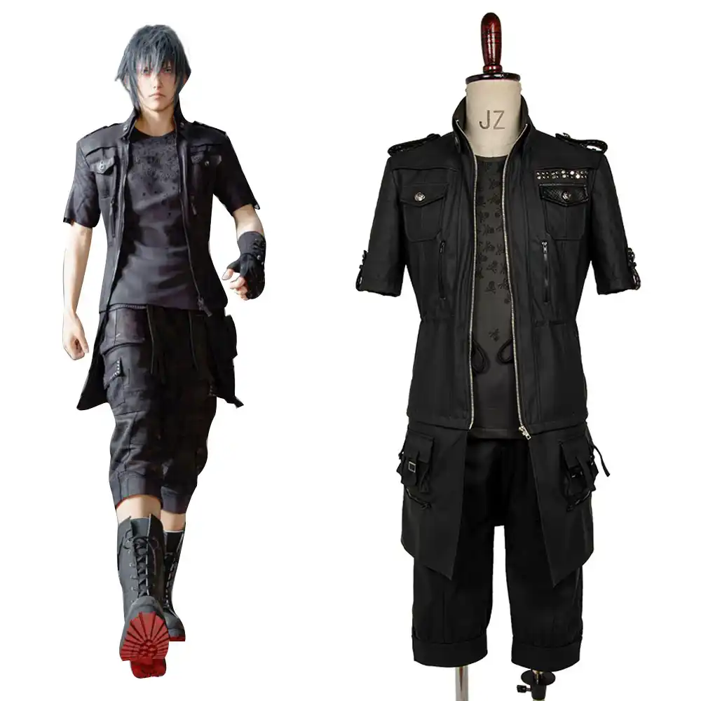 Final Fantasy 7 FF7 Noctis Lucis Caelum Cosplay Costume Jacket Only Noctis Lucis Caelum Boots Halloween Carnival Final Fantasy 7 FF7 Noctis Lucis Caelum Cosplay Costume Jacket Only Noctis Lucis Caelum Boots Halloween Carnival