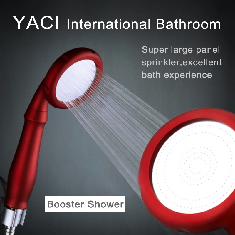 Powerful High Pressure Shower Hand Shower With Hose Nozzle Round Abs