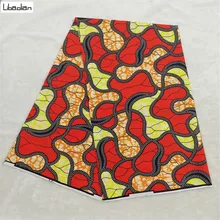 Африканский материал настоящая Анкара восковая печать хлопок 6 ярдов Высококачественный африканский восковой материал гхановый воск печатная ткань A96-13