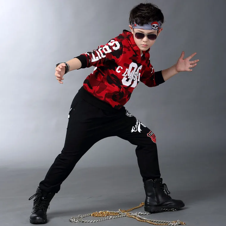 

Children's Clothing Autumn Suit For Kids Camouflage New Fashion Teenagers Street Dance Wear Sports Suits 2 Pieces Sets For Boys