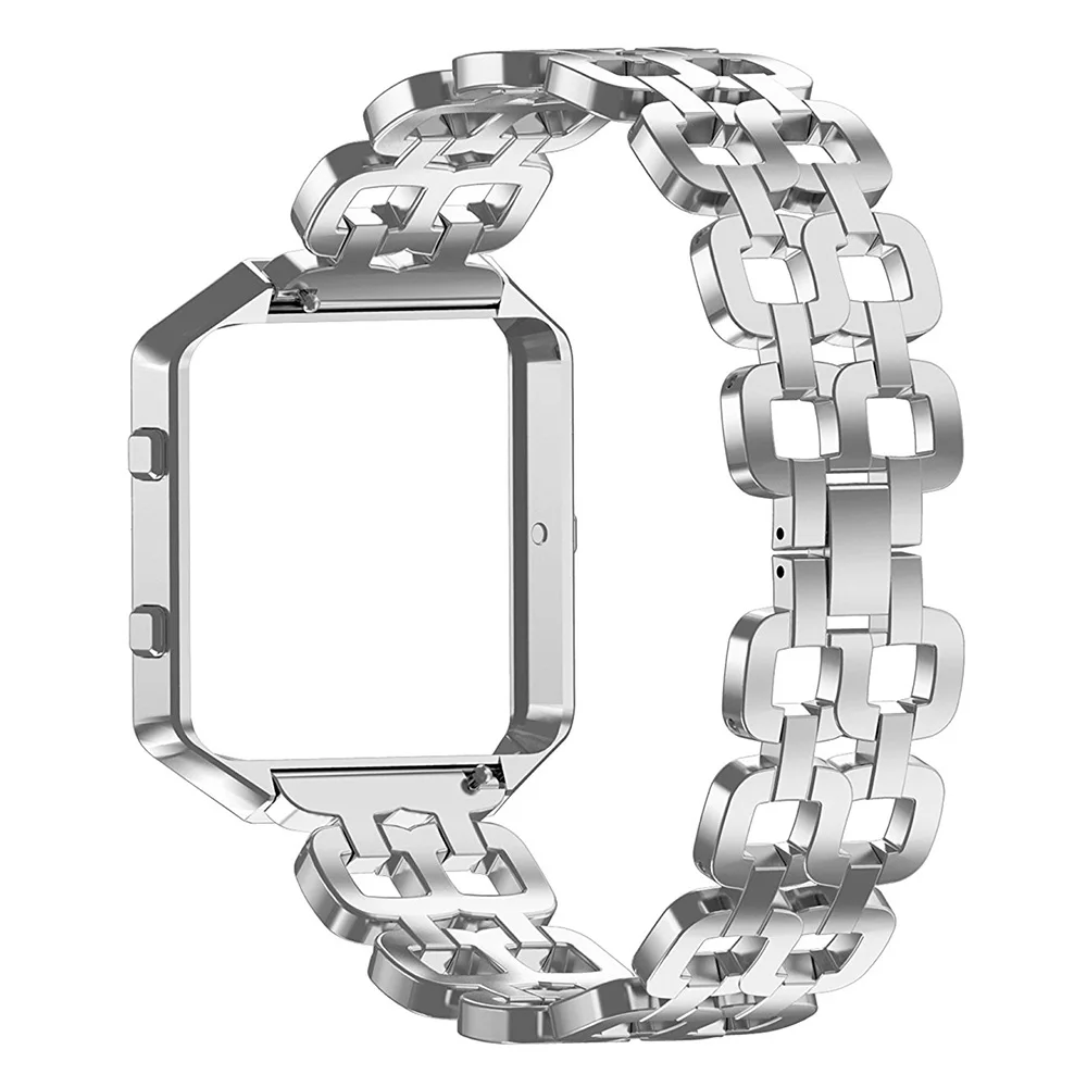 Для Fitbit Blaze Band двойной браслет из нержавеющей стали заменить для Смарт часы с