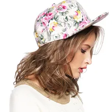 Новая мода цветочный Snapback Регулируемая Для мужчин Для женщин хип-хоп Кепки шляпа Головные уборы