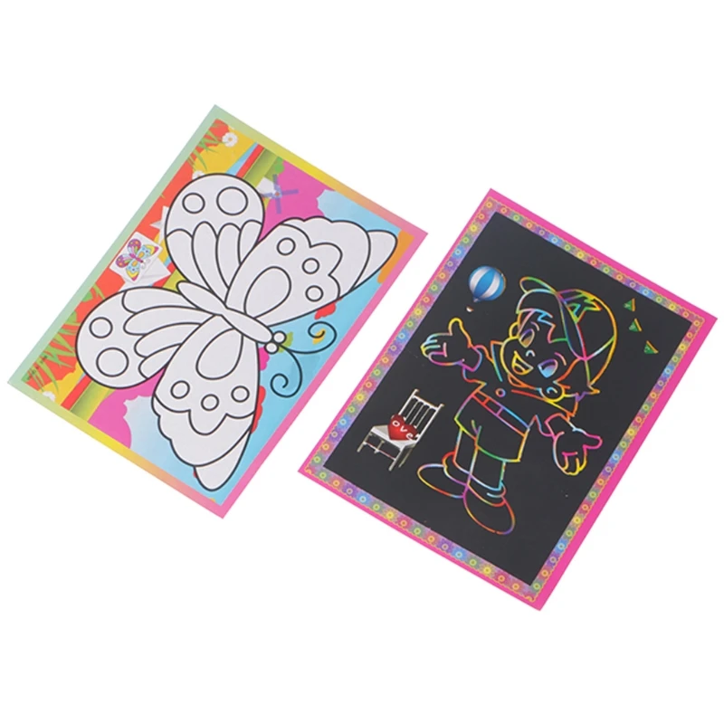 Magic Kids Rainbow Scratch Art Painting Book Scratching Paper Education handmade diy picture book child cartoon doodle draw pad Magic Kids Rainbow Scratch Art Painting Book Scratching Paper Education handmade diy picture book child cartoon doodle draw pad