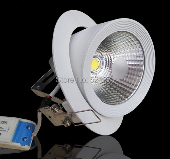 

Free Shipping High Brightness COB 20W/30W LED downlight cob led trunk light white shell led down light AC100 - 240V