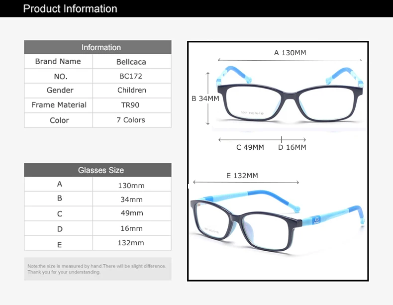 Детские оптические очки, оправа для детей, студентов, близорукость, компьютерные очки для глаз, оправа для очков для мальчиков и девочек, прозрачные линзы, BC172