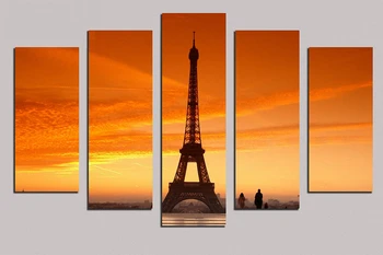 

Hot sales about "Sunset and tower" Oil Painting wall Art for Villa hotel Sitting Room Corridor Decor Canvas Art Picture RM5-028