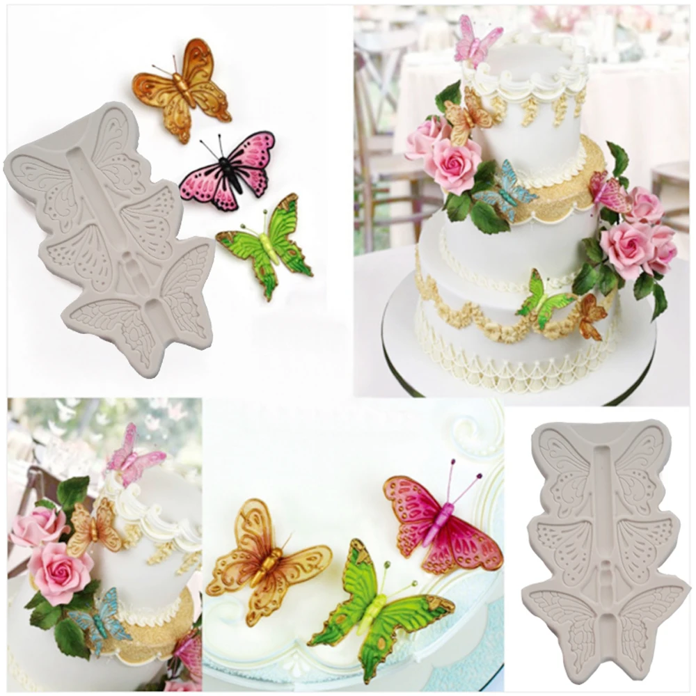 Newest Butterfly Fondant Silicone Cake Mold Cake Decorating Tools