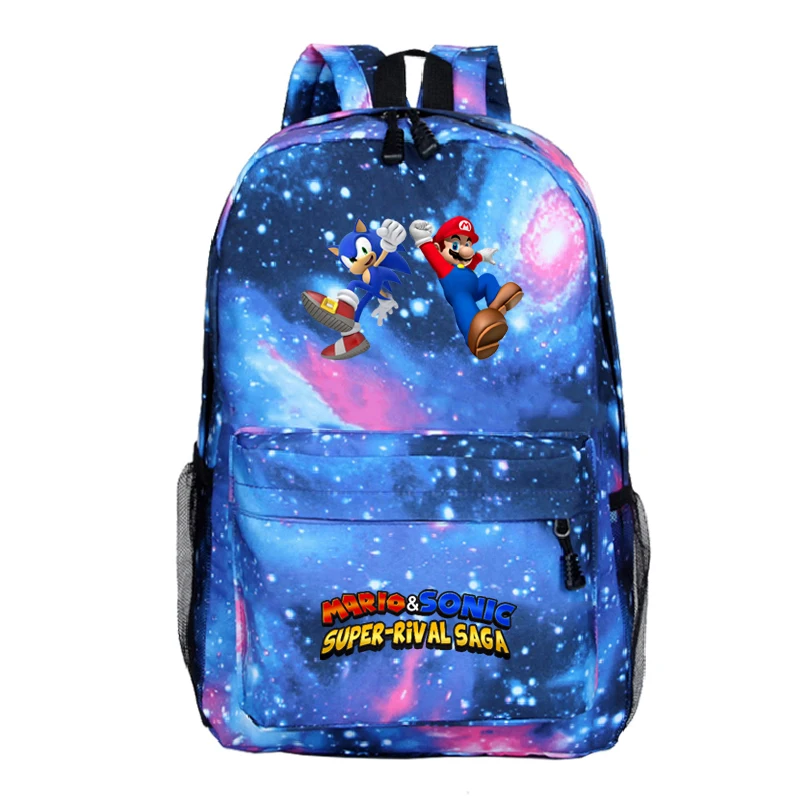 Sonic рюкзак Марио для студентов, сумки для мальчиков и девочек, модный школьный рюкзак с новым рисунком для подростков, повседневный рюкзак для мужчин и женщин, рюкзак для путешествий - Цвет: 15