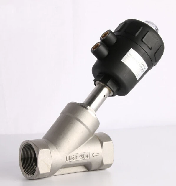 

1/2" 2/2 Way single acting angle seat valve normally closed pneumatic angle seat valve 50mm actuator