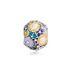 CKK серебро 925 ювелирные изделия классический цветок композиция Шарм Бусины Подходит оригинальный браслеты и Bangel мода подарок
