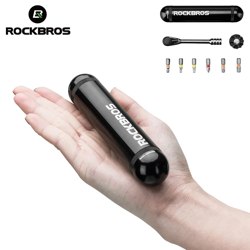 ROCKBROS 6 в 1 Трещоточный ключ для велосипеда EDC инструменты CR MO стальной