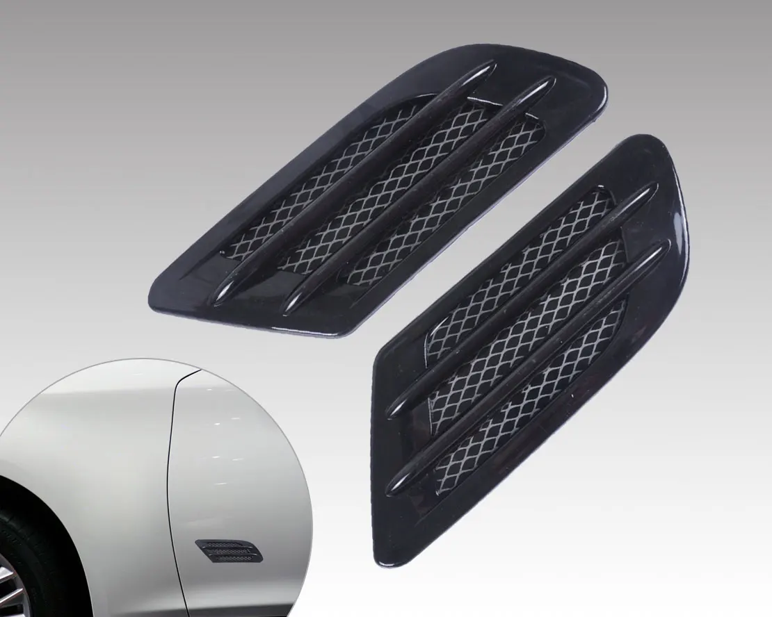 

beler Car Side Air Vent Fender Cover Hole Intake Duct Flow Grille Decoration Sticker for Toyota Suzuki Ford Peugeot Chevrolet