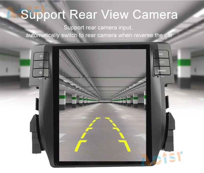 Flash Deal Tesla style 10.4"Quad Core Android 7.1 Car multimedia Player GPS Navigation For Honda Civic 2016 2017 2018 Radio autostereo BT 11