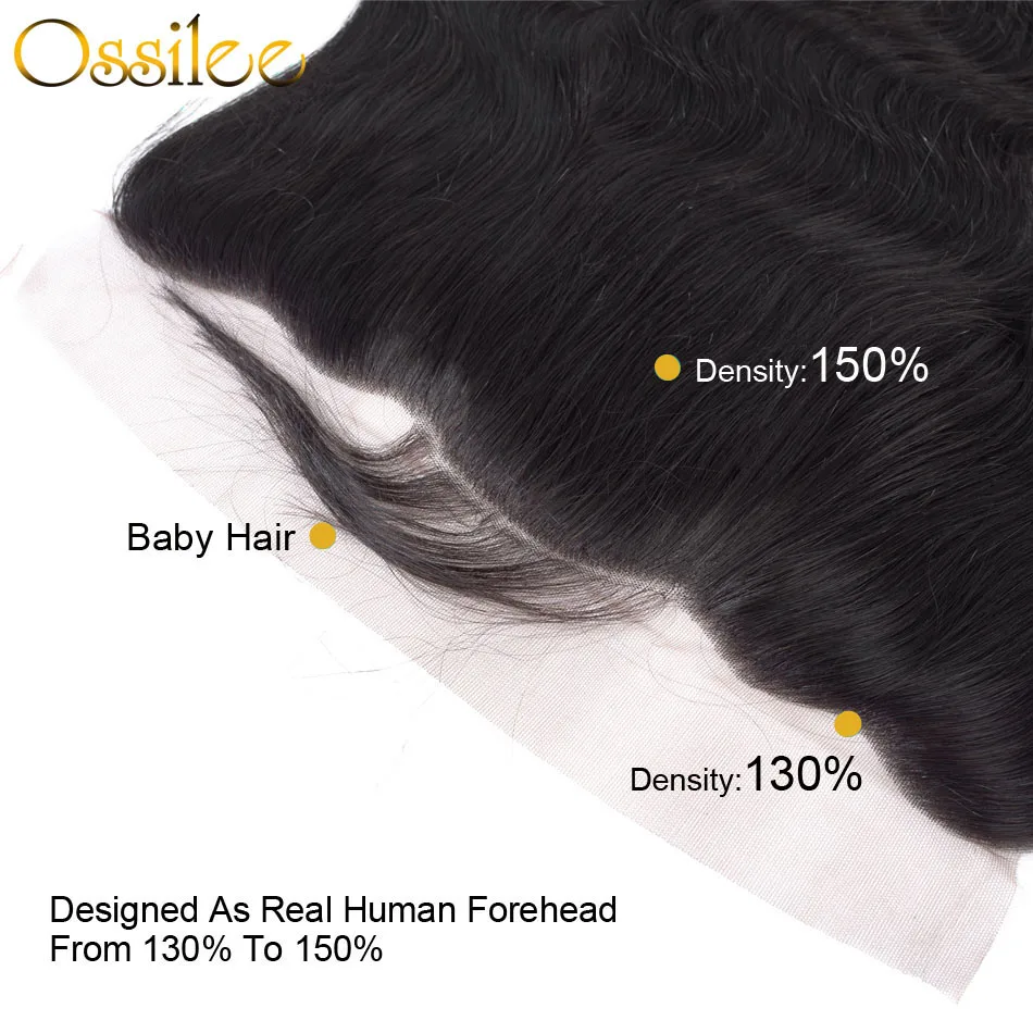 Ossilee Lace Frontal Closure With Bundles Brazilian Body Wave Human Hair Bundles With Closure Remy Hair Bundles With Frontal