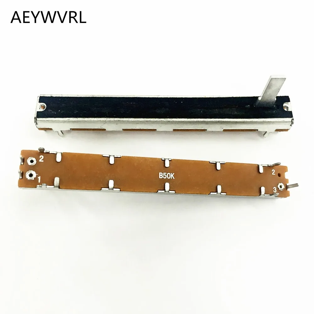 

Single potentiometer B10K B20K B50K B100K 60MM Straight Slide Potentiometer handle 15MM
