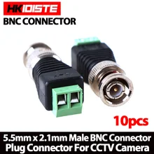 2017 Hot sales ,NINIVISION CCTV Accessories 10Pcs/lot Coaxial Coax BNC Connector Coax BNC Twist for CCTV Camera System
