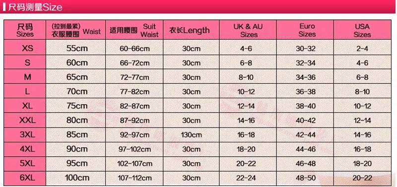 women waist size inform