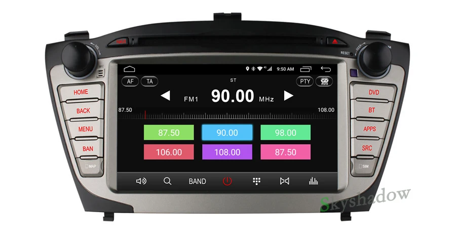 Perfect C500 1024X600 4G SIM Android 6.0 Car DVD Player For Hyundai IX35 Tucson 2009-2014 RDS Radio GPS Bluetooth wifi 2GB RAM 16GB ROM 3
