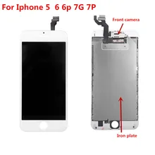 

Atten High QualityFor Iphone 5 6 6p 7G 7P LCD Display Complete Touch Screen Digitizer AAA+ Quailty Front Camera Free Shipping