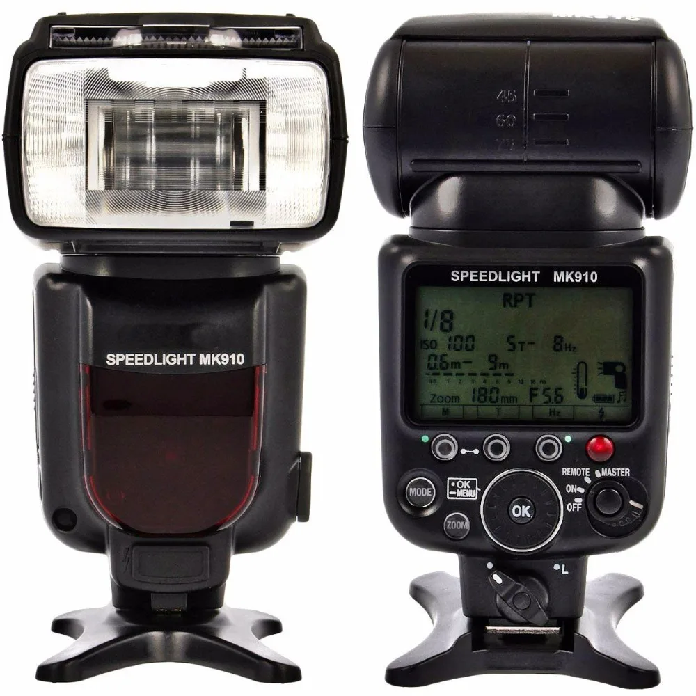 Luz de flash de câmera meike mk910 1/8000s, speedlite para nikon d7100 d7000 d5300 d5100 d5000 d5200 d90 d70 + presente gratuito