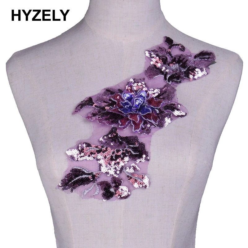 Sequin Sew On Colorful Patch 3d Applique Patches For Clothing Bags Appliques Parches Diy