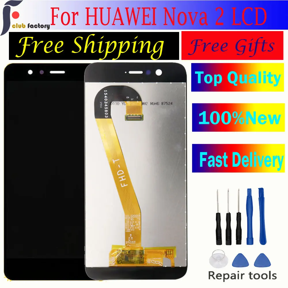 

For Huawei Nova 2 Touch Screen Digitizer Assembly PIC-AL00 PIC-L09 PIC-L29 PIC-TL00 PIC-LX9 LCD Display