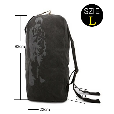 3 цвета Новая мода холщовая однотонная Повседневная сумка мужской военный рюкзак сумка дизайнерские рюкзаки для мужчин скидка 15% X111 - Цвет: L  black