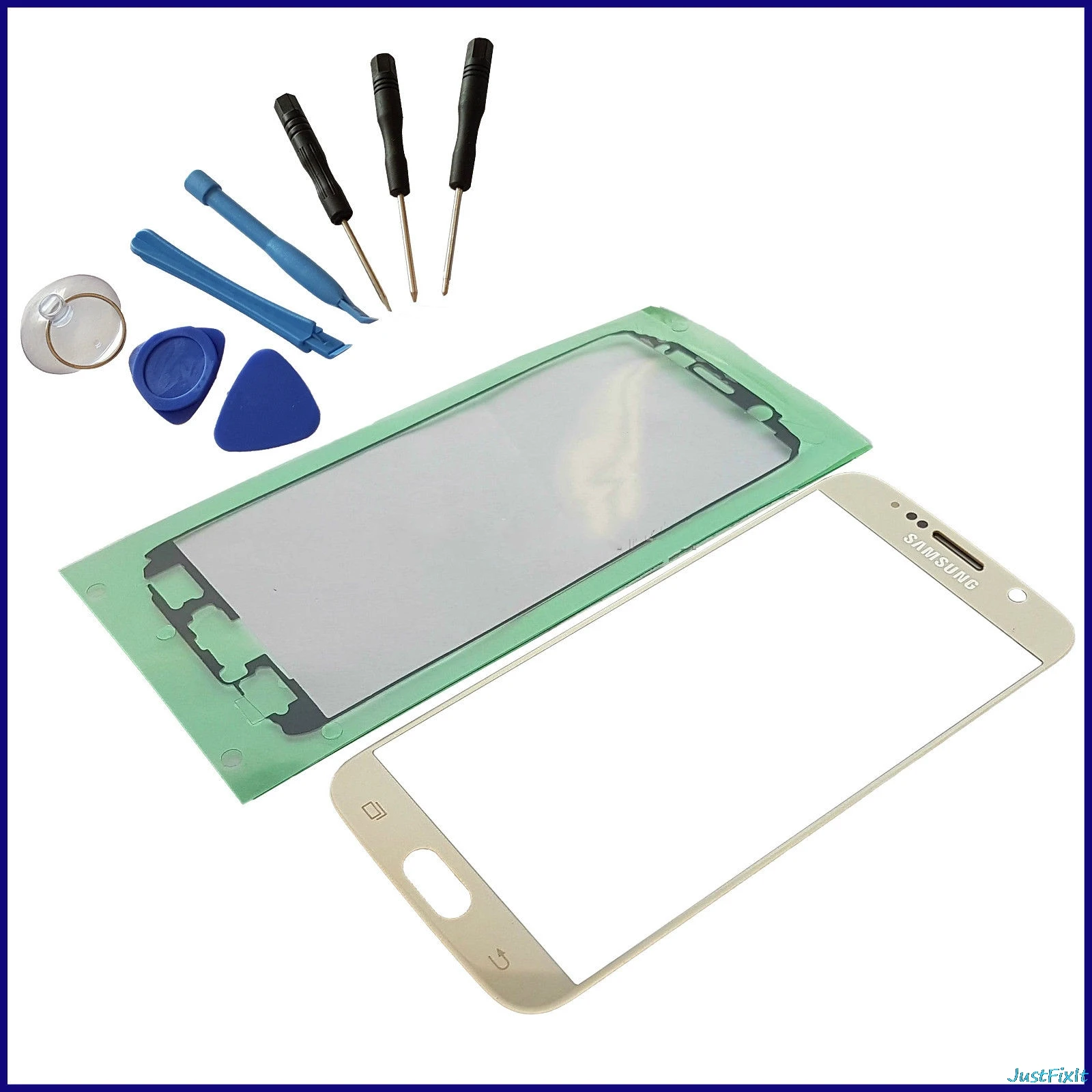 Front Glass Lens For Samsung S6 G920A G920F G920p LCD display outer touch panel screen glass replacement+ Stickers + Tools | Мобильные