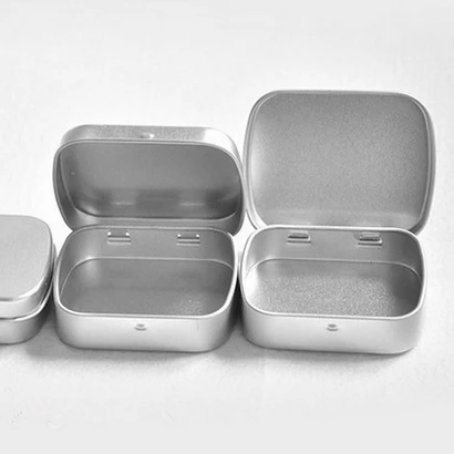 100ピース58 45 15ミリメートルシルバー長方形ミニ錫ボックスでヒンジ ヒンジ式平野無印良品金属収納ケースビン缶キャディーキャンディーミント丸薬 Tin Box Storage Tin Candybox Reference Aliexpress