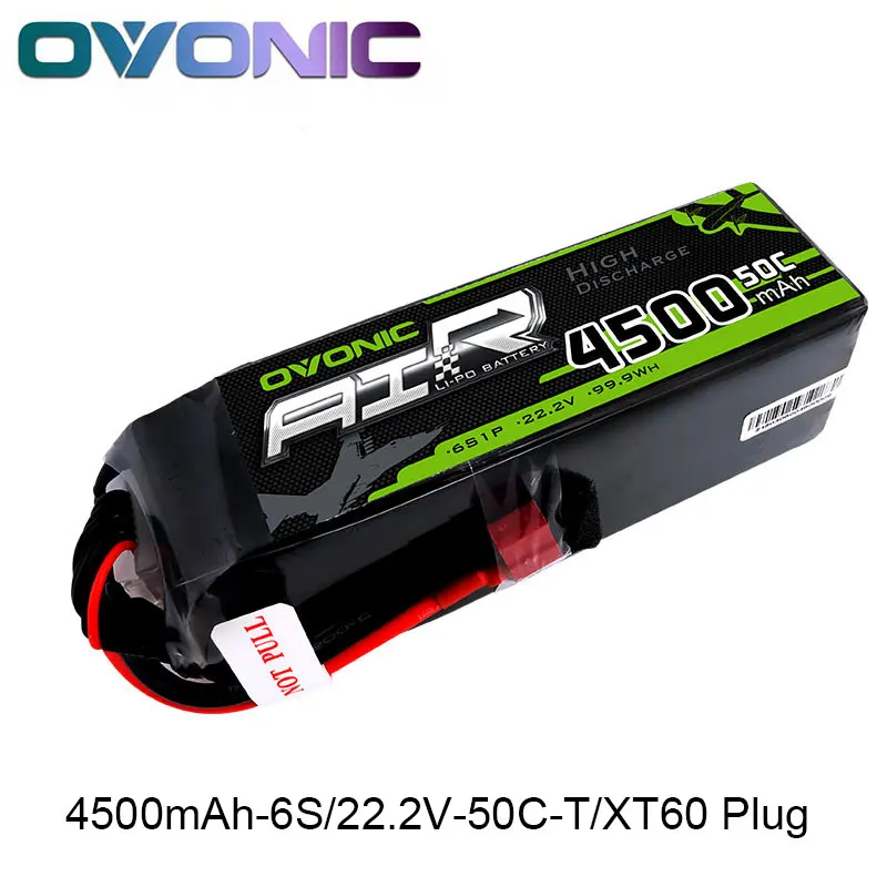 Ovoic 4500mAh 22,2 V Lipo 6S 50C 100C Lipo аккумулятор T и XT60 Разъем для RC автомобиля Большой размер вертолет Quad беспилотный самолет