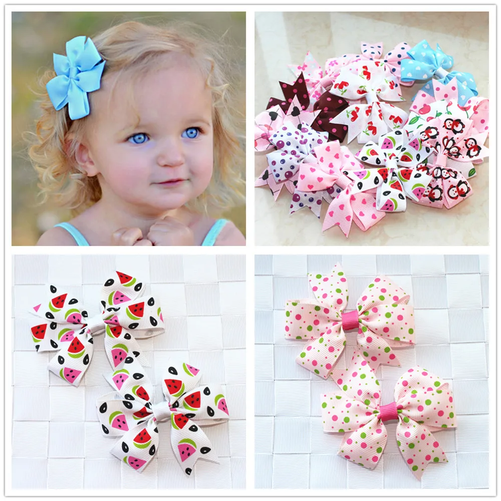 2 Pcslot Bébé Fille Cheveux Arc Fleur Enfants Accessoire Bébé