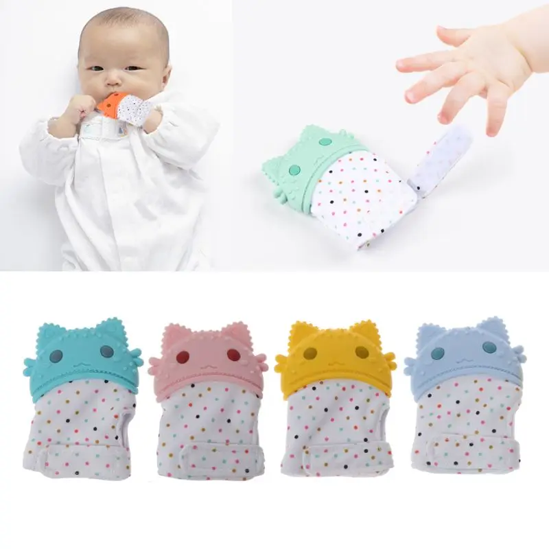 Шт. 1 шт. Силиконовые Прорезыватели для зубов детские соски перчатки-митенки новорожденных конфеты обертка звук кормящих варежки