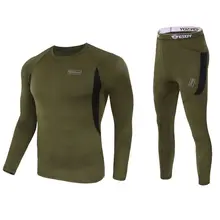 Fleece Thermal Underwear Set Outside Suit Tactical Tight Men Thermo Pullover Long Sleeve Army Winter Fast-drying Corsets