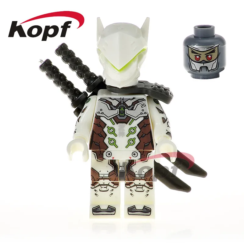 

Single Sale Super Heroes Genji Widowmaker Shimada Hanzo D.Va Mei Junkrat Black lily Building Blocks Children Toys Gift PG1156
