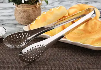 

50 pcs 9 inch Stainless Steel BBQ Ice Tong Food Cooking Kitchen Gadgets Wholesale Bulk Lots Accessories Supplies Gear Items