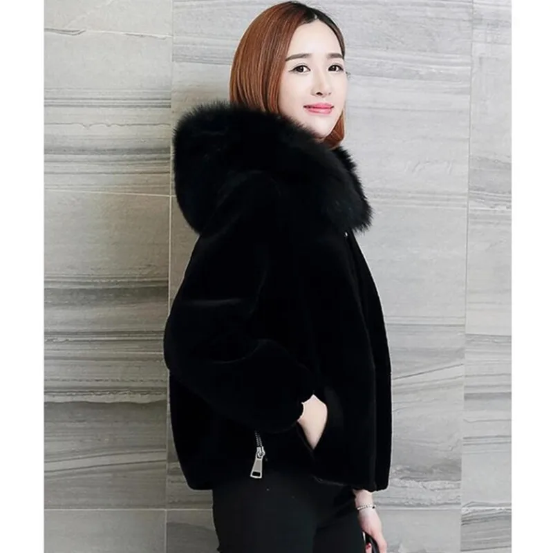 Yagenz De Capuchon Chaud Hiver Renard Veste Jeunes Tops Black À 799 Court Manteau Vêtements Fourrure Mode Femmes Imitation En Fausse RxwPEqCORr