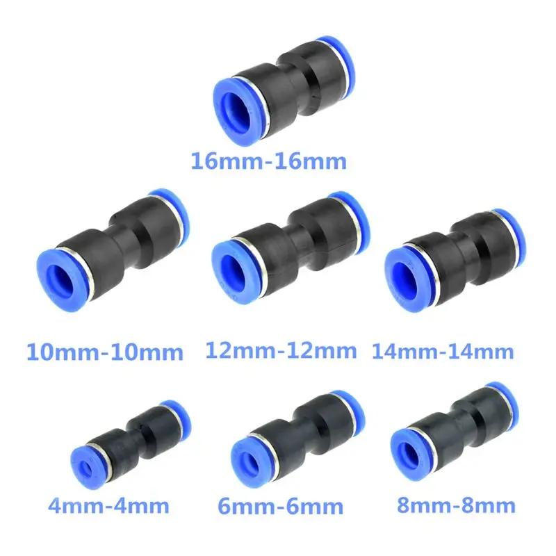 5 шт. Воздушный пневматический шланг OD Труба одно касание толкать в прямые газовые фитинги пластиковые быстроразъемные фитинги