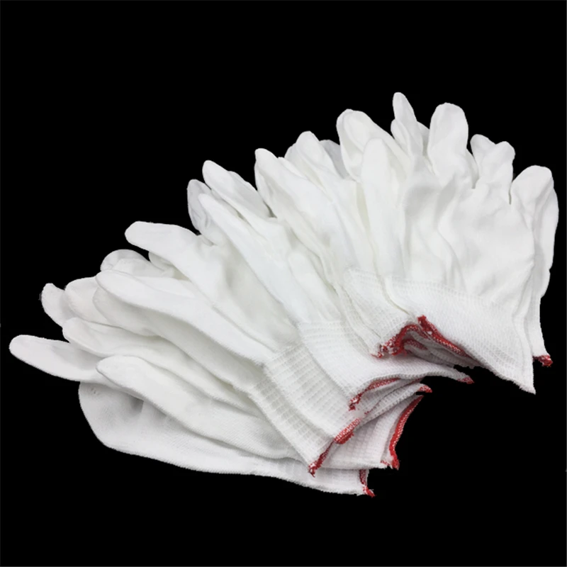 

8Pairs white gloves cleaning cotton garden glove gardening gloves for roses hand gloves for kitchen household