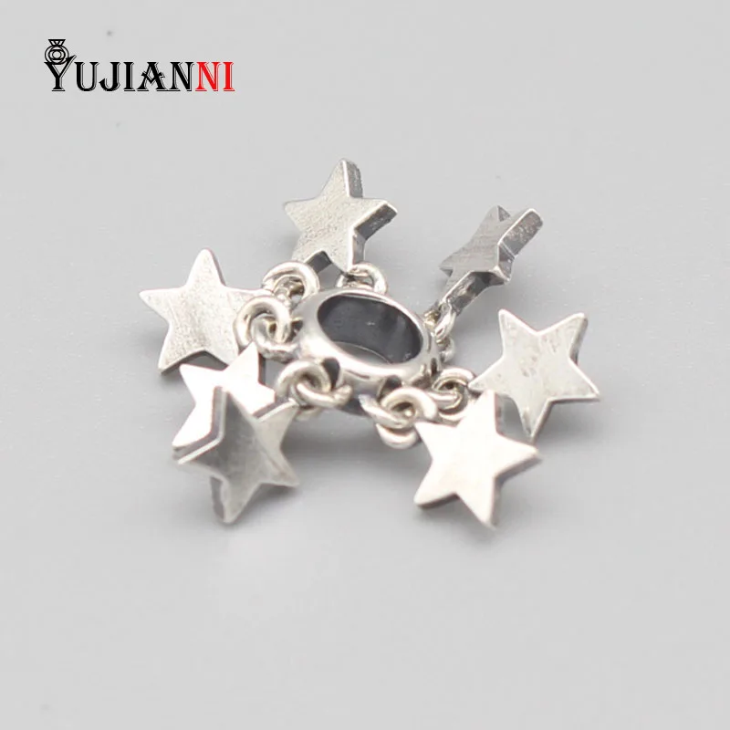 

S925 Sterling Silver Lucky Stars 1:1 Beads For Jewelry Making Charms Fits Original Troll Bracelet& Necklace Free shipping