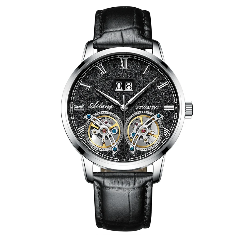

AILANG 8221B Switzerland watches men luxury brand Automatic Double Tourbillon Sapphire watch calendar men's relogio masculino