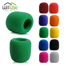 1 шт пенка для микрофона, уплотненный чехол для микрофона, губка, профессиональная студия, защитная решетка для ветрового стекла, мягкая шапка с микрофоном