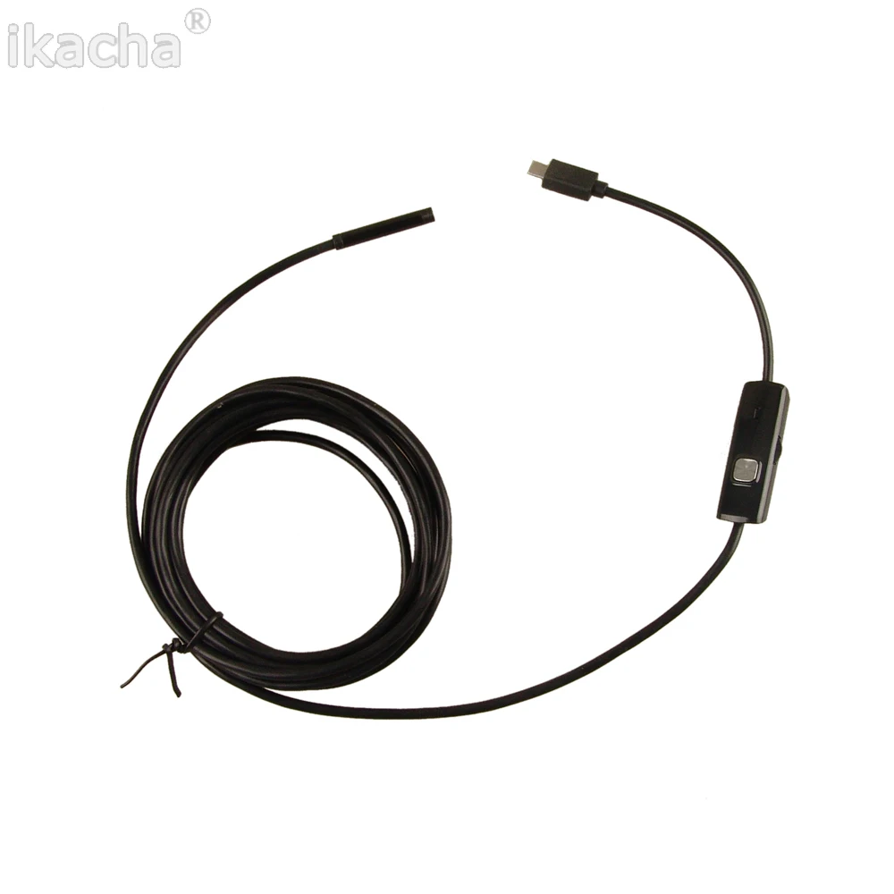 

1M 5.5mm Lens Rigid Cable USB Inspection Mini Camera Tube Snake IP67 Waterproof Endoscope with LED Borescope For Android Phone