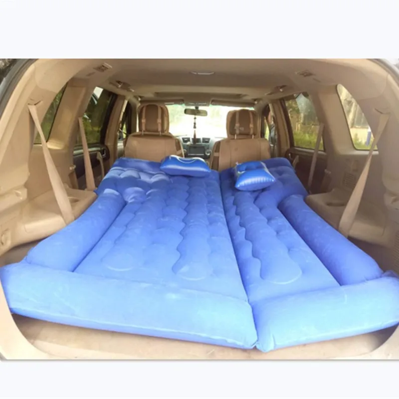 170*130cm Outdoor Travel Camping Inflation Flocking Air Bed SUV Reserve Box Rest Auto Sleep Mattress Mat Thickening Sleeping Bag