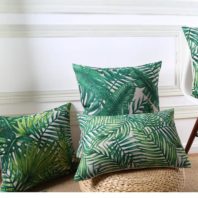 عالية الجودة الصيف الأوراق الخضراء حديقة الغابة الاستوائية مطبوعة غطاء وسادة الزخرفية أريكة كرسي السيارة ديكور المنزل وسادة القضية عالية الجودة الصيف الأوراق الخضراء حديقة الغابة الاستوائية مطبوعة غطاء وسادة الزخرفية أريكة كرسي السيارة ديكور المنزل وسادة القضية