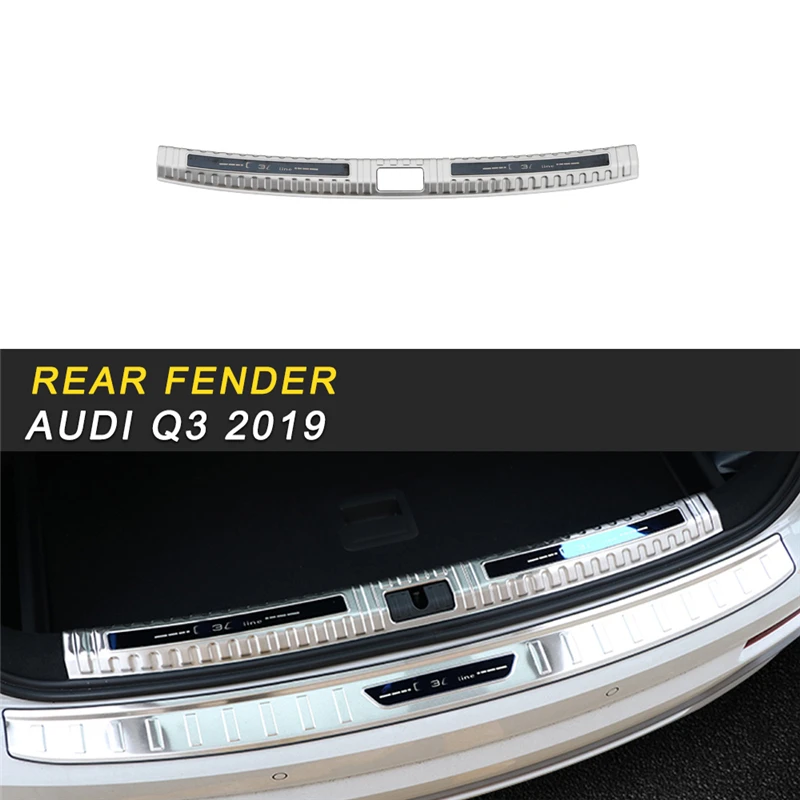 

Rear Door Trunk Bumper Fender Protector Sill Cover Frame Trim Sticker Accessories for Audi Q3 2019 Car Styling