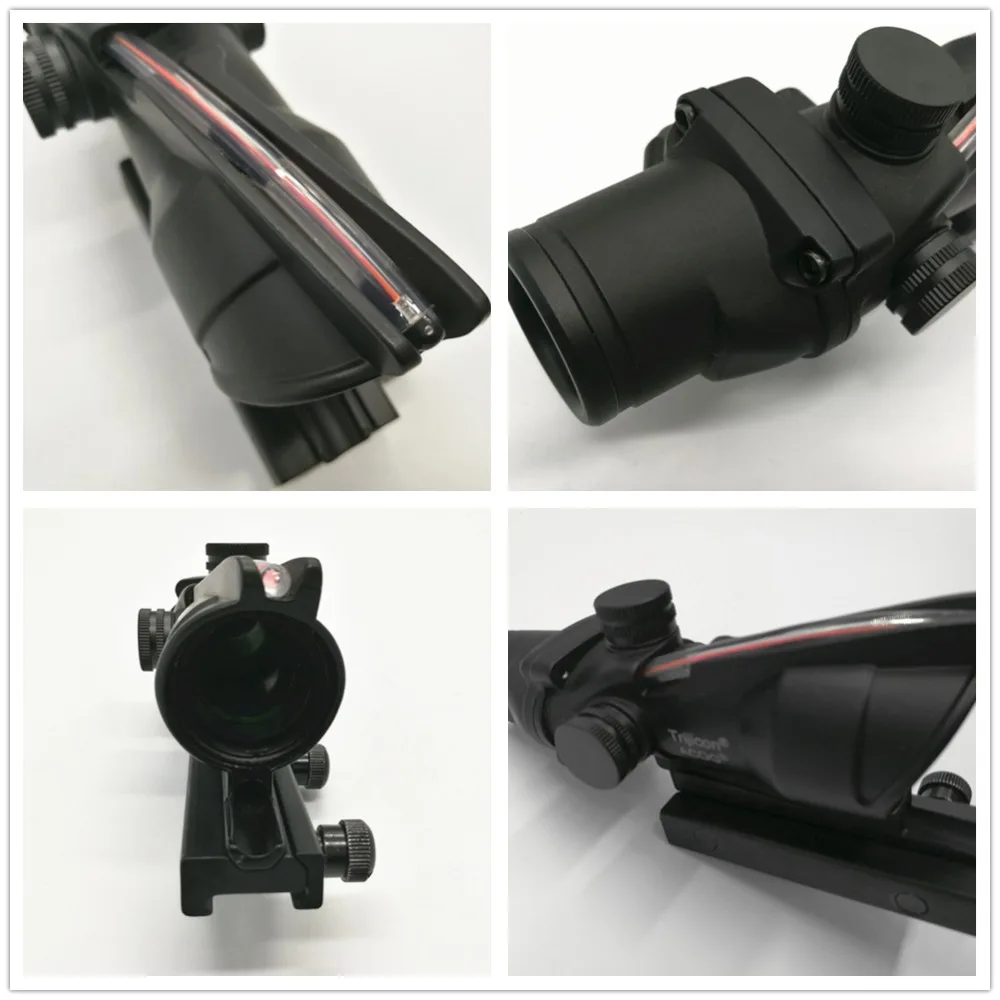 Trijicon ACOG 4x32 красный Волокно реального прицел Crosshair устройства BDC тактический Охота
