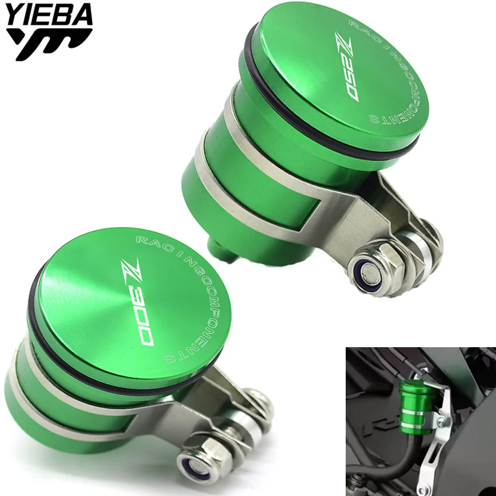 FOR KAWASKI NINJA 300 Z250 Z300 Z750R Z800 Z900 Z1000 Motorcycle Fluid Reservoir Billet Rear Brake Clutch Tank Oil Cup with logo