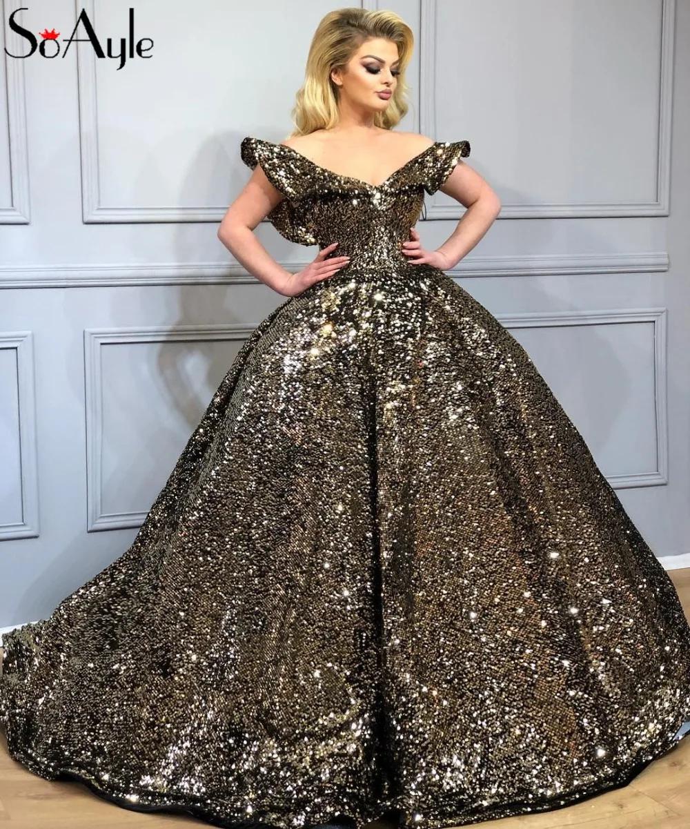 black and gold ball gown